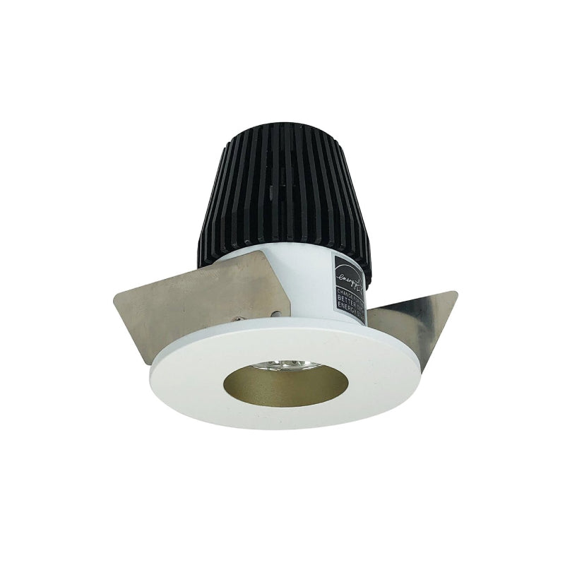 Nora NIOB-1RNG 1" Iolite Round BWF Reflector Trim - 600 Lumens - Champagne/Matte Powder White