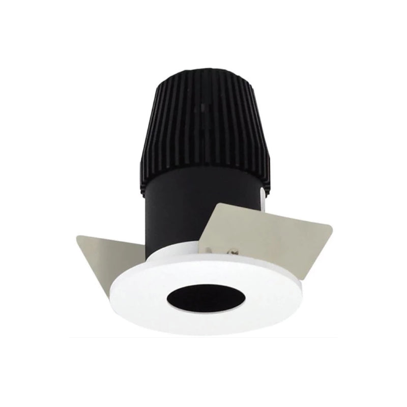 Nora NIOB-1RPH 1" Iolite BWF Round Pinhole Trim - 600 Lumens - Black/White