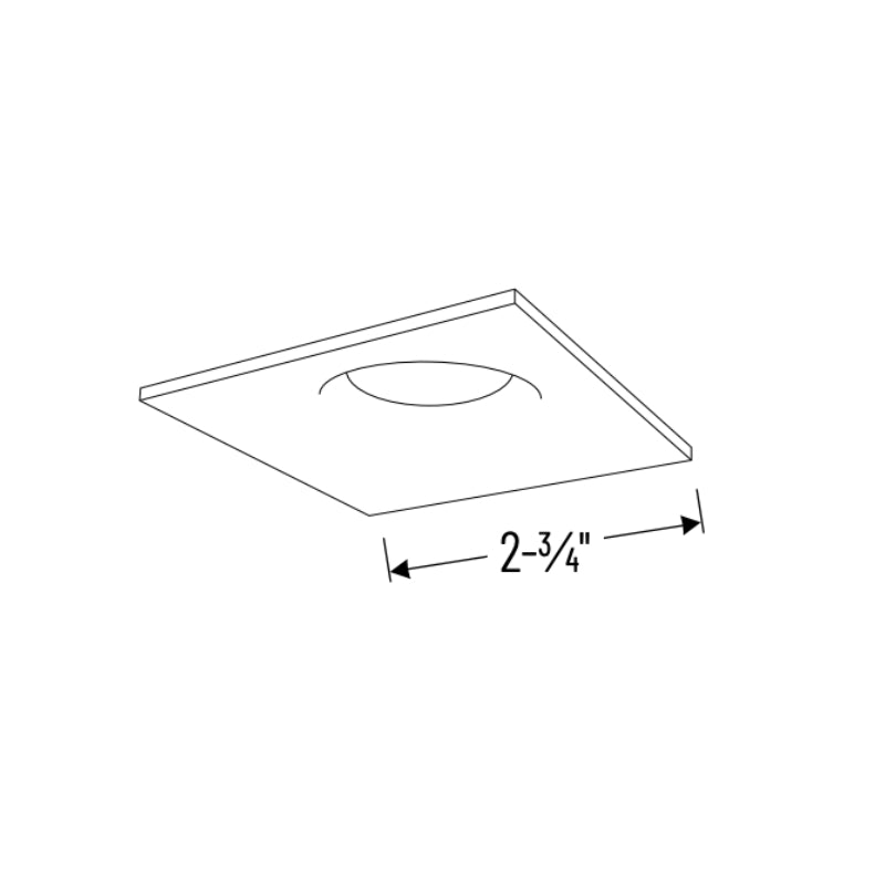 Nora NIOB-1SNB 1" Iolite BWF Square Bullnose Reflector Trim - 600 Lumens