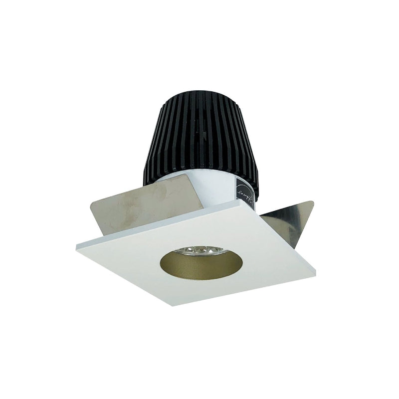 Nora NIOB-1SNG 1" Iolite BWF Square Reflector with Round Aperture Trim - 600 Lumens - Champagne/Matte Powder White