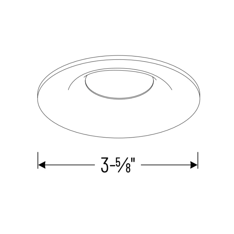 Nora NIOB-2RNB/10 2" Iolite Round Bullnose Reflector Trim - 1000 Lumens