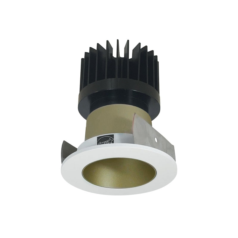Nora NIOB-2RNDC/10 2" Iolite Round Reflector with Round Aperture Trim - 1000 Lumens - Champagne/Matte Powder White