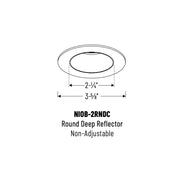 Nora NIOB-2RNDC/10 2" Iolite Round Reflector with Round Aperture Trim - 1000 Lumens