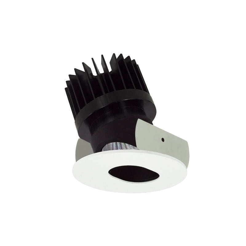 Nora NIOB-2RSL/HL 2" Iolite Round Adjustable Slot Aperture Trim - High Lumen - Black/Matte Powder White