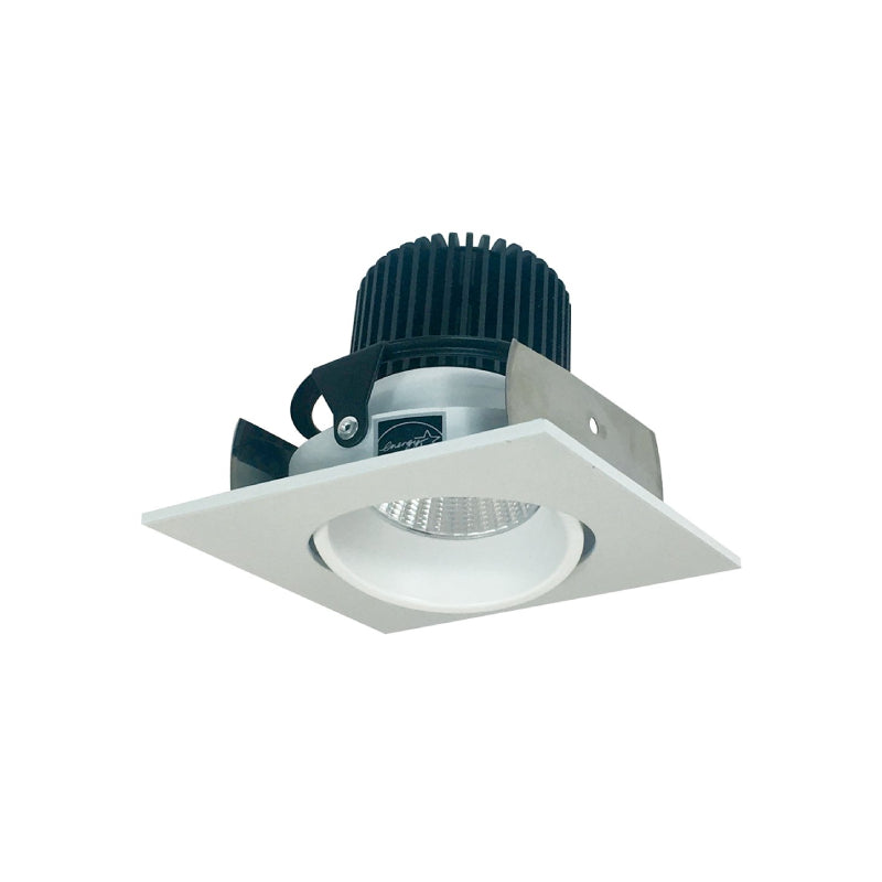 Nora NIOB-2SC/10 2" Iolite Square Adjustable Cone Reflector Trim - 1000 Lumens - Matte Powder White
