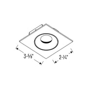 Nora NIOB-2SC/10 2" Iolite Square Adjustable Cone Reflector Trim - 1000 Lumens