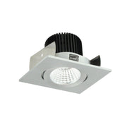 Nora NIOB-2SG/10 2" Iolite Square Adjustable Gimbal Trim - 1000 Lumens - Natural Metal