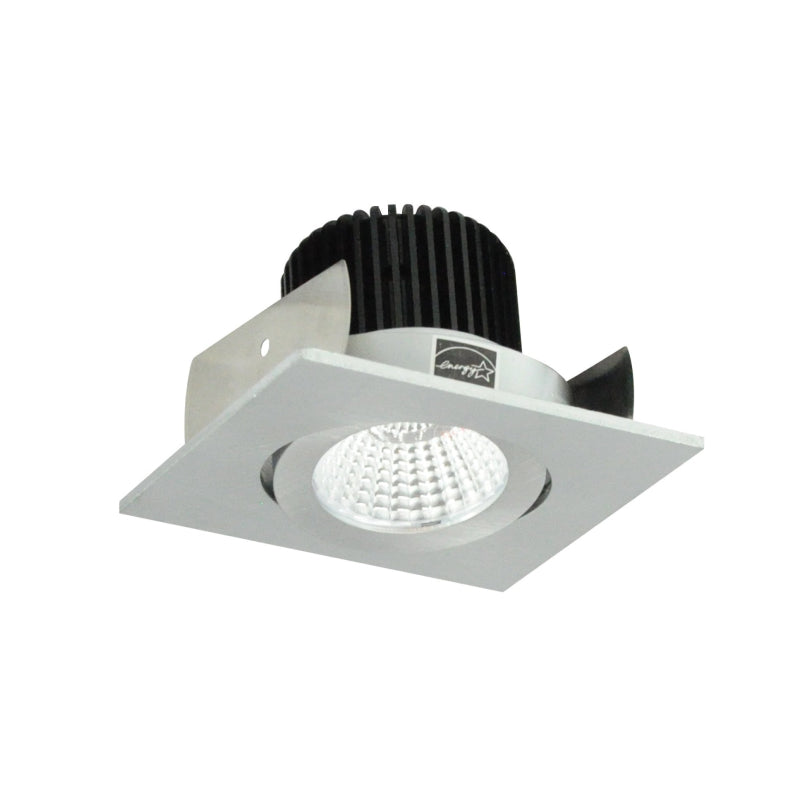 Nora NIOB-2SG/10 2" Iolite Square Adjustable Gimbal Trim - 1000 Lumens - Natural Metal