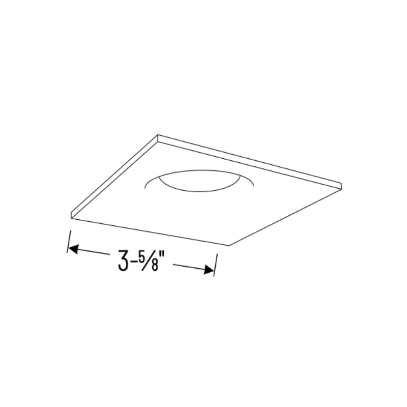 Nora NIOB-2SNB/10 2" Iolite Square Bullnose Trim - 1000 Lumens