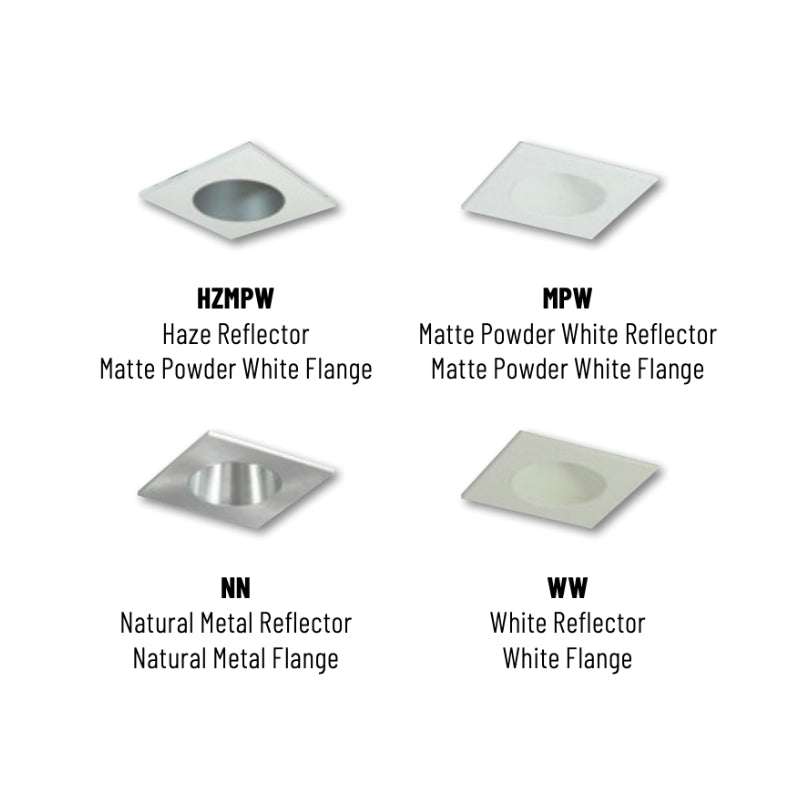 Nora NIOB-2SNDC/HL 2" Iolite Square Reflector with Round Aperture Trim - High Lumen