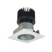 Nora NIOB-2SNDC/HL 2" Iolite Square Reflector with Round Aperture Trim - High Lumen - Haze/Matte Powder White