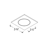 Nora NIOB-2SNDC/10 2" Iolite Square Reflector with Round Aperture Trim - 1000 Lumens