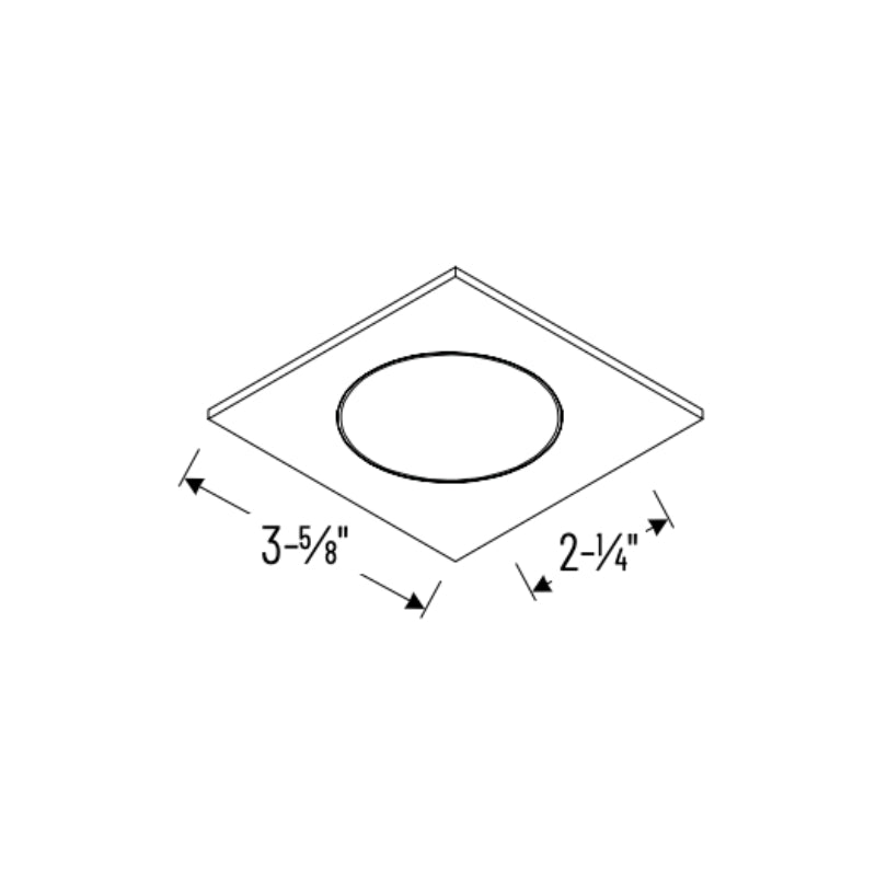 Nora NIOB-2SNDC/10 2" Iolite Square Reflector with Round Aperture Trim - 1000 Lumens