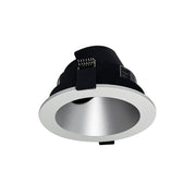 Nora NIOC-4RSLA 4" Iolite Can-less Round Adjustable Slot Trim - Haze Reflector / Matte Powder White Flange