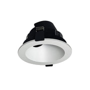 Nora NIOC-4RSLA 4" Iolite Can-less Round Adjustable Slot Trim - Matte Powder White Reflector / Matte Powder White Flange
