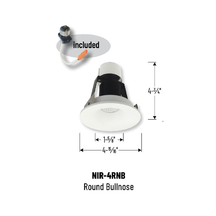 Nora NIR-4RNB Iolite 4" Round Bullnose Retrofit