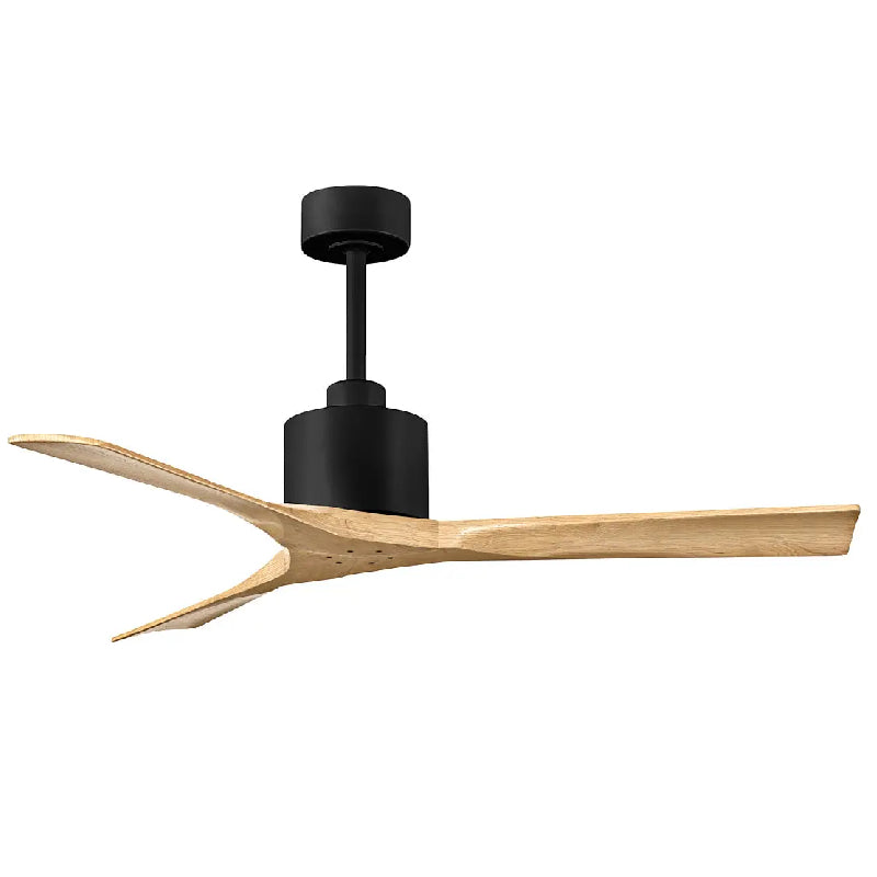 Matthews Fan Nan 52" Ceiling Fan - Matte Black/Light Maple