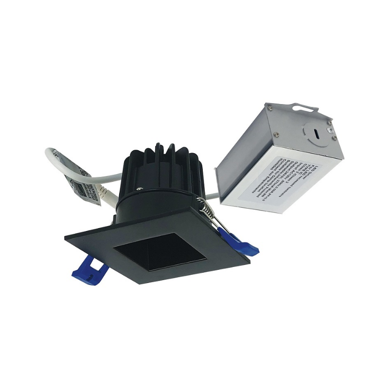 Nora NM2-2SDC60 2" M2 Square Mini Recessed Downlight - 600 Lumens - Black
