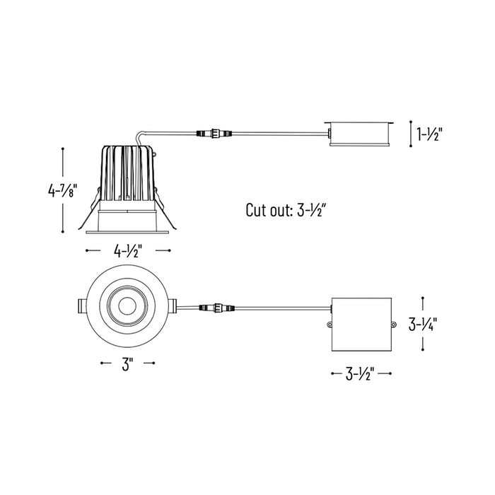 Nora NM4-RDC 4" M4 Round LED Downlight