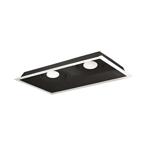 Nora NMRT2-12 2-Head Flanged Gimbal High Lumen LED MLS Trim, 1500lm per head - Black/White