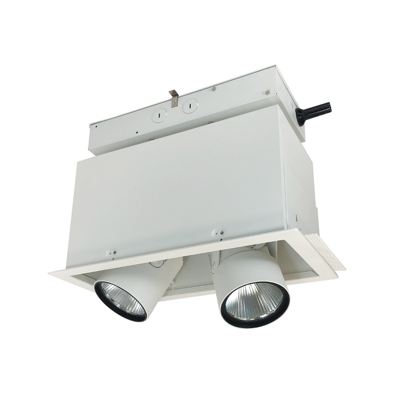 Nora NMRTLGPD-12 2 Heads Pull-Down Adjustable LED Trimless Mulitple Lighting System, 120V