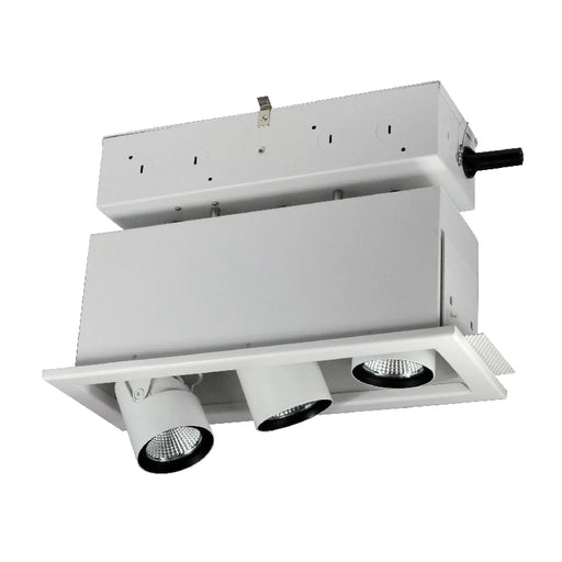 Nora NMRTLGPD-13 3 Heads Pull-Down Adjustable LED Trimless Mulitple Lighting System, 120V