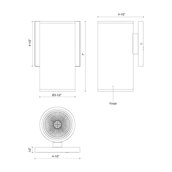 Kuzco EW3107 LED Outdoor Wall Sconce