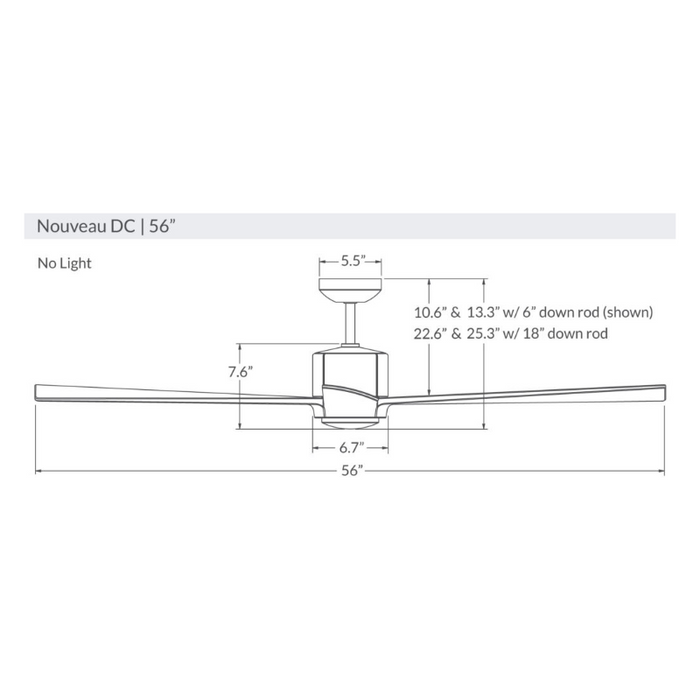 Modern Fan Nouveau DC 56" Ceiling Fan