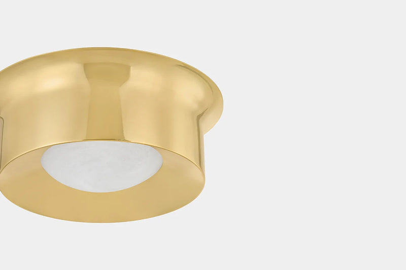 Hudson Valley 1714 Noxon 1-lt 14" LED Flush Mount - Aged Brass