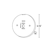 Nora NT-366 Round Monopoint Canopy for Line Voltage Track Head