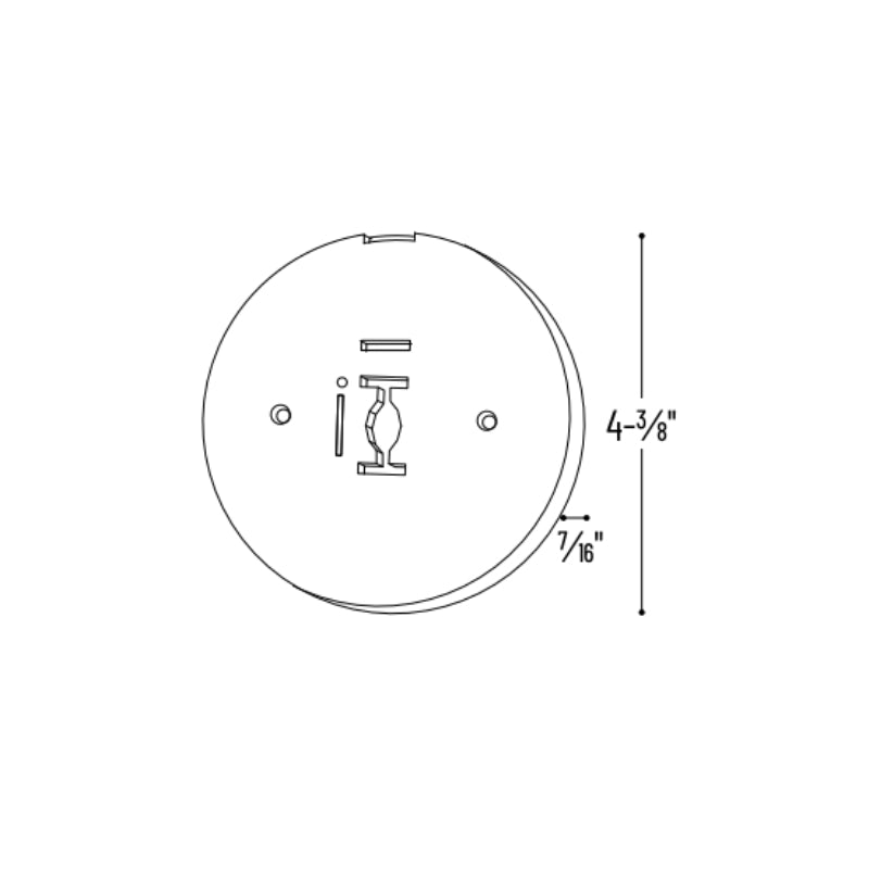 Nora NT-366 Round Monopoint Canopy for Line Voltage Track Head