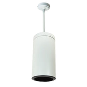 Nora NYLI-6PI1 6" Cylinder, Pendant Rod, Reflector Trim - Black/Black/White Cylinder