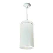 Nora NYLI-6PI2 6" Cylinder, Pendant Rod, Baffle Trim - White/White/White Cylinder