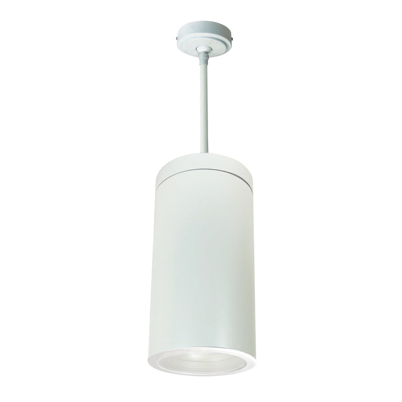 Nora NYLI-6PI2 6" Cylinder, Pendant Rod, Baffle Trim - White/White/White Cylinder