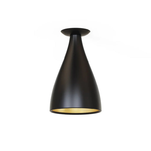 Pablo Designs Swell Narrow 8" LED Flush Mount - Black/Brass