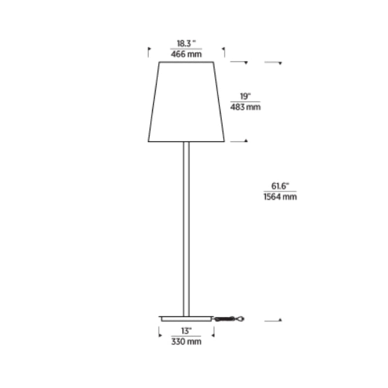 Tech 700OPRTNEV92762 Nevis 1-lt 62" Tall LED Outdoor Floor Lamp