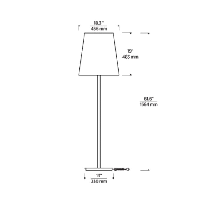 Tech 700OPRTNEV92762 Nevis 1-lt 62" Tall LED Outdoor Floor Lamp