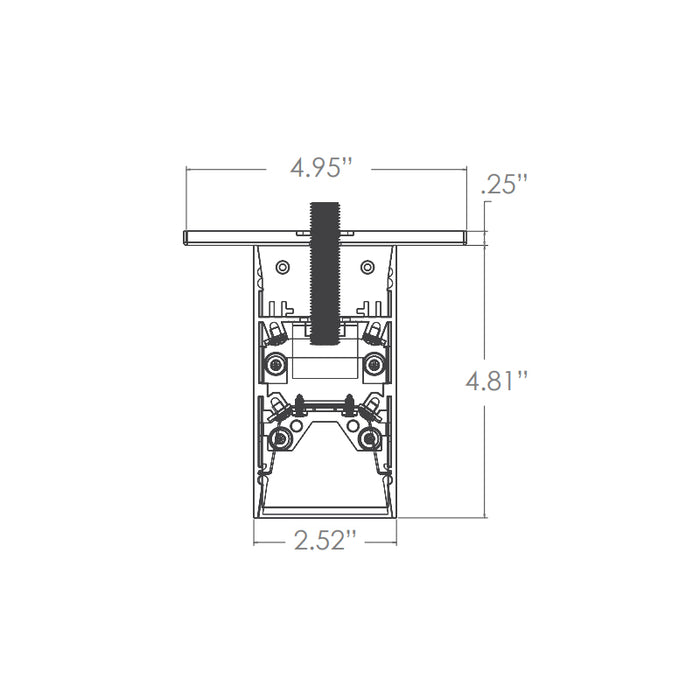 Elite OLS-CM-LED 8-ft Linear Ceiling Mount, 2" Width
