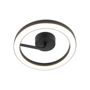 AFX ONEF18LAJUD One 1-lt 18" LED Flush Mount - Black