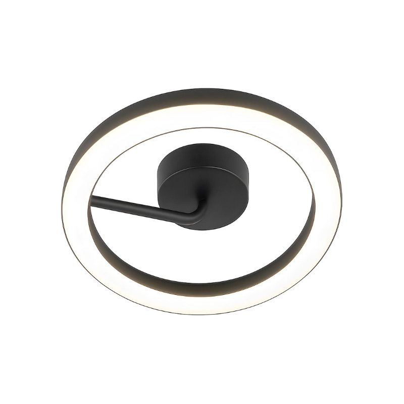 AFX ONEF18LAJUD One 1-lt 18" LED Flush Mount - Black