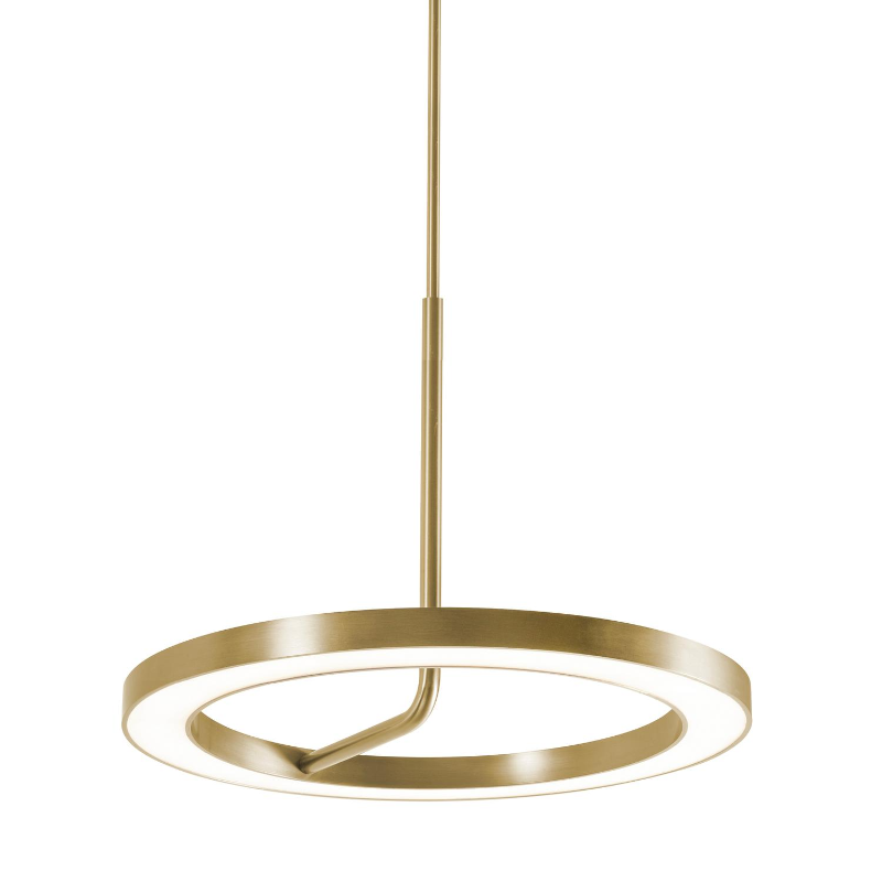 AFX ONEP18LAJUD One 1-lt 18" LED Pendant - Light Antique Brass