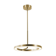 AFX ONEP18LAJUD One 1-lt 18" LED Pendant - Light Antique Brass