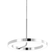 AFX ONEP18LAJUD One 1-lt 18" LED Pendant - Polished Chrome