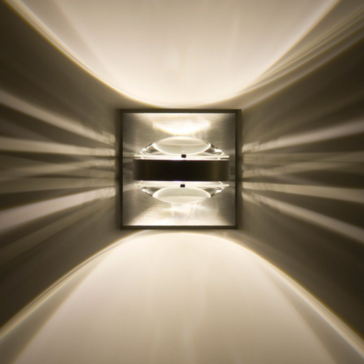 Besa OPTOS1W Optos 1-lt 4" LED Wall Sconce - Clear/Clear/Brushed Aluminum