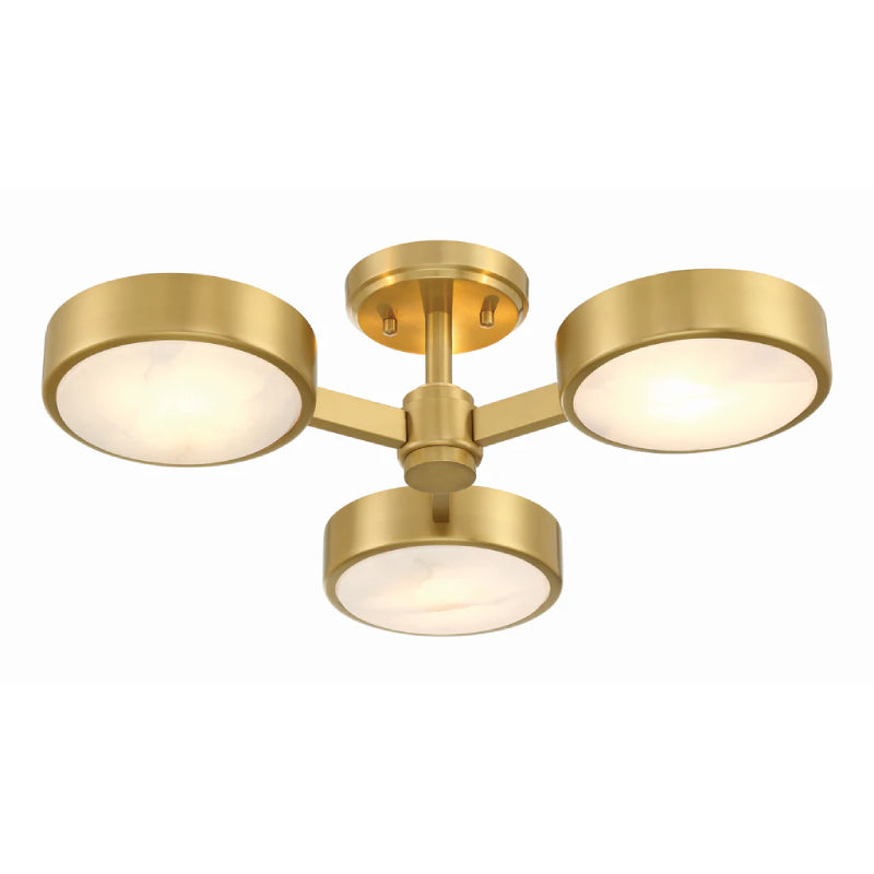 Crystorama ORS-733 Orson 3-lt 23" Semi Flush Mount