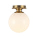 Alora Mood SF430108 Otis 1-lt 8" Semi-Flush Mount - Brushed Gold