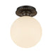 Alora Mood SF430108 Otis 1-lt 8" Semi-Flush Mount - Matte Black