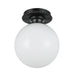 Alora Mood SF430108 Otis 1-lt 8" Semi-Flush Mount - Matte Black