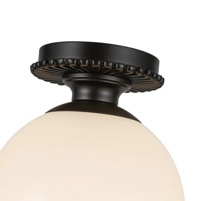 Alora Mood SF430108 Otis 1-lt 8" Semi-Flush Mount - Matte Black