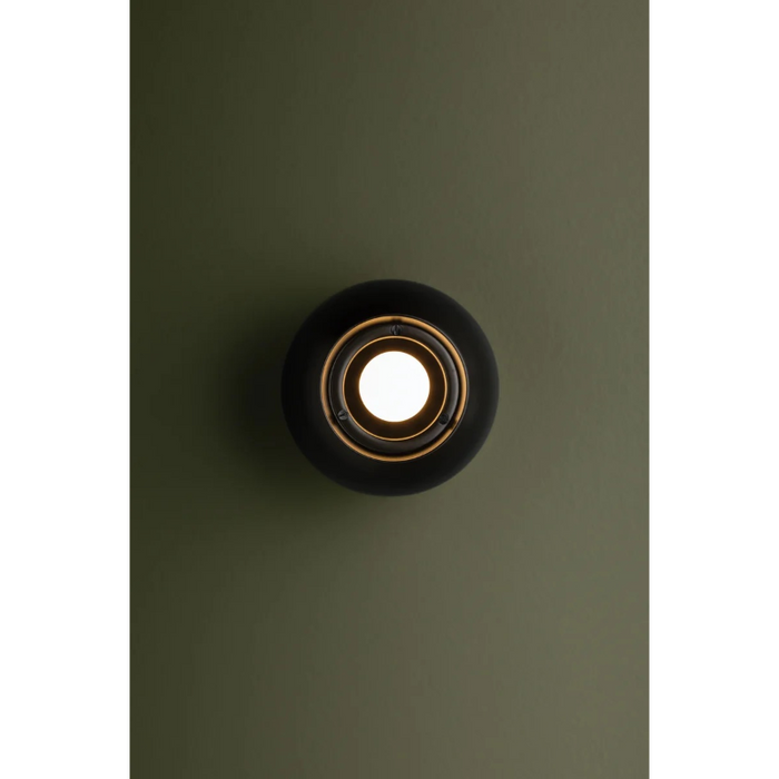 Troy C1406 Odin 1-lt 6" LED Flush Mount - Patina Brass/Soft Black